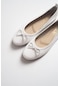 Luvishoes Cilt Kadın Babet Ayakkabı 01 Beyaz