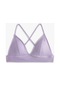 Koton Üçgen Bikini Üstü Dokulu Çapraz Askılı Kaplı Lila 4sak10015mm