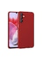 Mutcase - Samsung Uyumlu Galaxy M34 5g - Kılıf Mat Renkli Esnek Premier Silikon Kapak - Kırmızı