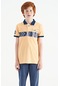 Tommy Life Kavun Içi Şerit Baskı Detaylı Pola Yaka Standart Kalıp Erkek Çocuk T-shirt - 11162 Sarı