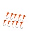 Jighead - Zoka - Kurşunlu Olta İğnesi - Xh-a 06 - Turuncu - 8 Gr - 10 Adet