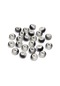 20 Adet Çift Renkli Mat Reçine Boncuk Renkli 5mm Büyük Delik Boncuk Charms Black