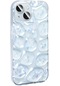 Mutcase - İphone Uyumlu İphone 15 - Kılıf Simli 3d Desenli Hacar Kapak - Beyaz
