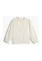 Koton Bluz Fiyonk Detaylı Dik Yaka Kolları Lastikli Pamuklu Beyaz 4skg60118aw 4SKG60118AW000