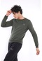 Erkek Spor Haki Kışlık Sweatshirt Takım, 3 İplik (İçi Şardonlu) K