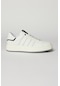 AC&Co / Altınyıldız Classics Erkek Beyaz-lacivert Rahat Taban Spor Sneaker Ayakkabı
