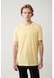 Erkek Sarı Soft Touch Bisiklet Yaka Regular Fit T-shirt B001031