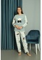 Kadın Kışlık Polar Pijama Takımı Peluş Desenli Takım Tampap 312358- 1038