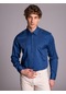 Dufy İndigo Erkek Regular Fit Klasik Yaka Uzun Kol Gömlek - 35822