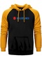 Suzuki Motorcycle Logo Sarı Renk Reglan Kol Kapşonlu Sweatshirt Sarı
