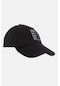 Avva Erkek Siyah Slogan Baskılı Spor Şapka A31y9205