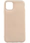 Kilifone - İphone Uyumlu İphone 11 Pro Max - Kılıf Mat Renkli Esnek Premier Silikon Kapak - Gold