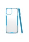 Kilifone - İphone Uyumlu İphone 12 Mini - Kılıf Kenarı Renkli Arkası Şeffaf Parfe Kapak - Mavi