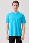 Galanthus V Yaka T-shirt - Nefes Alabilir, Rahat Ve Şık Tasarım Turkuaz