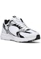 Tonny Black Unisex Beyaz Siyah Faylon Taban Bağcıklı Spor Ayakkabı