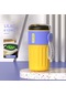 410/450Ml Paslanmaz Çelik Kahve Şişesi Kadın Basit Termos Bardak Erkek Taşınabilir Beraberindeki Soğuk Su Hediye Pot-410Ml Sarı