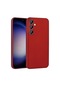 Noktaks - Samsung Uyumlu Samsung Galaxy S24 Plus - Kılıf Mat Renkli Esnek Premier Silikon Kapak - Kırmızı