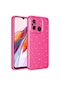 Ekılıf - Xiaomi Redmi 12c Uyumlu Kılıf Kamera Korumalı Simli Lüks Koton Kapak - Pembe Koyu