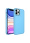 Noktaks - iPhone Uyumlu 12 Pro - Kılıf Metal Çerçeve Ve Buton Tasarımlı Silikon Luna Kapak - Sierra Mavi