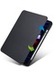 Noktaks - iPad Uyumlu Pro 11 2020 2.nesil - Kılıf Kalem Bölmeli Dönebilen Stand Olabilen Termik Tablet Kılıfı - Siyah