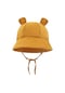 Ikkb Yumuşak Bebek Şapka Pamuk Kova Şapka Erkek Ve Kız Panama Güneş Şapkası Sarı