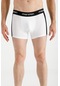 Maraton Sportswear Ekstra Slim Erkek Düz Paça Basic Beyaz Boxer 20395-beyaz