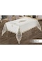 Hig Store Süper Lüks Kadife Kumaş Fransız Güpür Masa Örtüsü 160x220 Yıldız
