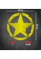Star Sticker Model 5 - 4x4 Sticker - Off Road Sticker - Jeep Sticker - 50cm X 50cm - Altın