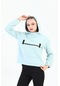 Kapüşonlu Kadın Sweatshirt-mint