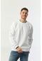Organik Basic Erkek Sweatshirt-beyaz