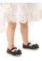 Kiko Kids Cırtlı Fiyonklu Kız Çocuk Babet Ayakkabı Ege 200 Cilt Siyah
