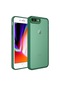 Noktaks - iPhone Uyumlu 8 Plus - Kılıf Sert Kamera Korumalı Post Kapak - Koyu Yeşil