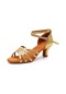 Kadın Latin Dans Ayakkabıları Balo Salonu Dans Ayakkabıları Orta Topuklu 5 Cm Size34-41 Altın