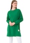 Kadın Yeşil Yırtmaçlı Uzun Scuba Sweat-23857-yeşil