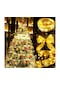 Xiaoqityh- Noel Şerit Peri Işıkları, Noel Ağacı Dekorasyonu Için 32.8ft Altın Şerit, 100 Led Noel Ağacı Şerit Işıkları Düğünler Için Pille Çalışan Tatil Noel Ağacı Dekorasyonu Xiaoqityh
