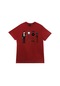 Unisex Kırmızı Charlie Chaplin Baskılı T-shirt KIrmızı