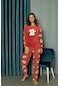 Kadın Kışlık Polar Pijama Takımı Peluş Desenli Takım Tampap 312358- 1006