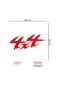 4x4 Off Road Sticker Model 4 - 4x4 Sticker - Jeep Sticker - Oto Sticker - 60cm X 28cm - Kırmızı