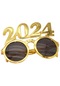 1 Çift Mutlu Yeni Yıl 3d Parti Gözlüğü Parlayan Rhinestones Kakma 2024 Gözlük Noel Numarası Parodi Parti Sahne A