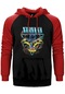 Nirvana Poster Kırmızı Renk Reglan Kol Kapşonlu Sweatshirt
