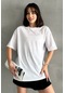 Kadın Oversize T-shirt Beyaz
