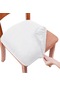 Beyaz Kadife Spandex Yemek Odası Sandalyesi Koltuk Döşemeli Yemek Sandalyesi İçin Çıkarılabilir Yıkanabilir Elastik Yastık Kapakları