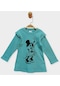Minnie Mouse Lisanslı Kız Çocuk Elbise Pl22079-turkuaz
