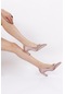 Dgn 1728-22y Kadın Sivri Burun Üstten Zincirli Taşlı Topuklu Ayakkabı 1728-1974-R1719