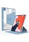Noktaks - iPad Uyumlu Pro 12.9 2020 4.nesil - Kılıf Dönebilen Ve Stand Olabilen Koruyucu Nayn Tablet Kılıfı - Mavi Açık