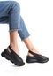 Zeyn 7672c Kadın Hakiki Deri Dolgu Topuk Sandalet Siyah-siyah