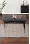 Tulca Serisi 70x110 Siyah Mermer Desen Mdf Masa Sabit Mutfak Masası