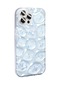 Kilifone - İphone Uyumlu İphone 15 Pro - Kılıf Simli 3d Desenli Hacar Kapak - Beyaz