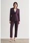 Mizalle Mürdüm Tek Düğme Klasik Blazer Ceket Mürdüm