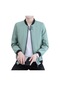 İkkb Bahar Erkek Dik Yaka Günlük Trend Fermuarlı Süs Düğmeli Ceket - Açık Yeşil